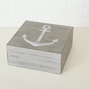 rustic personalized customized big storage boxwooden box lid handle Anchors Away 2 Piece Solid Wood Box Set