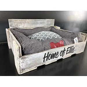 Rustic solid wooden pet bed dog bed for sleeping