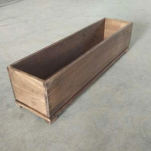 Wooden planter crate Elevated Raised Garden Bed Planter Box,rustic,