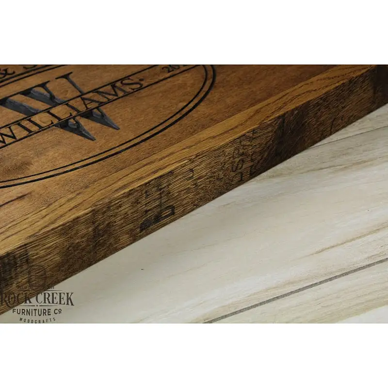 Home decpr Wedding gift personalized serving tray with handles rustic home decor