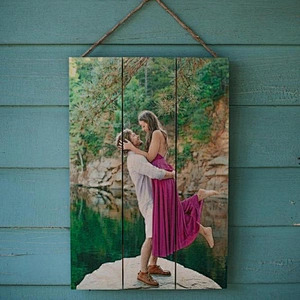 Wood Home Decor Anniversary Gift Custom Photo Pallet  Wall Art