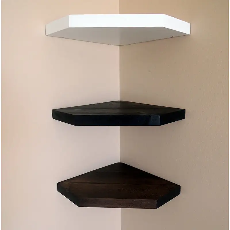 Shelves wall corner wood wall shelves wall hanging shelf