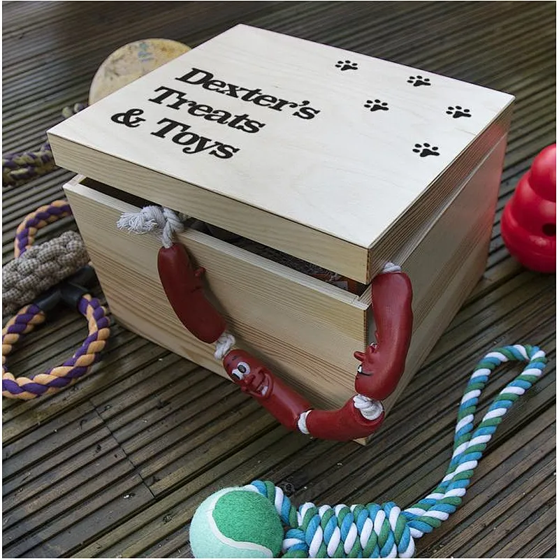 Wood Personalised Pet Storage Box