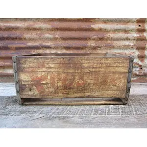 Antique wood and tin wooden box