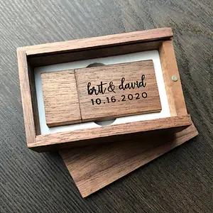 Personalized small wedding case lovely keepsake UBS wood box