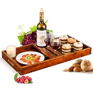 ottoman tray   remote tray living room home decor TV wooden tray