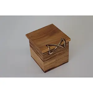 Wood Box, 3 square inches | Wooden Keepsake, Rustic reclaimed wood case displaywooden shoe box wooden tissue box wooden book box