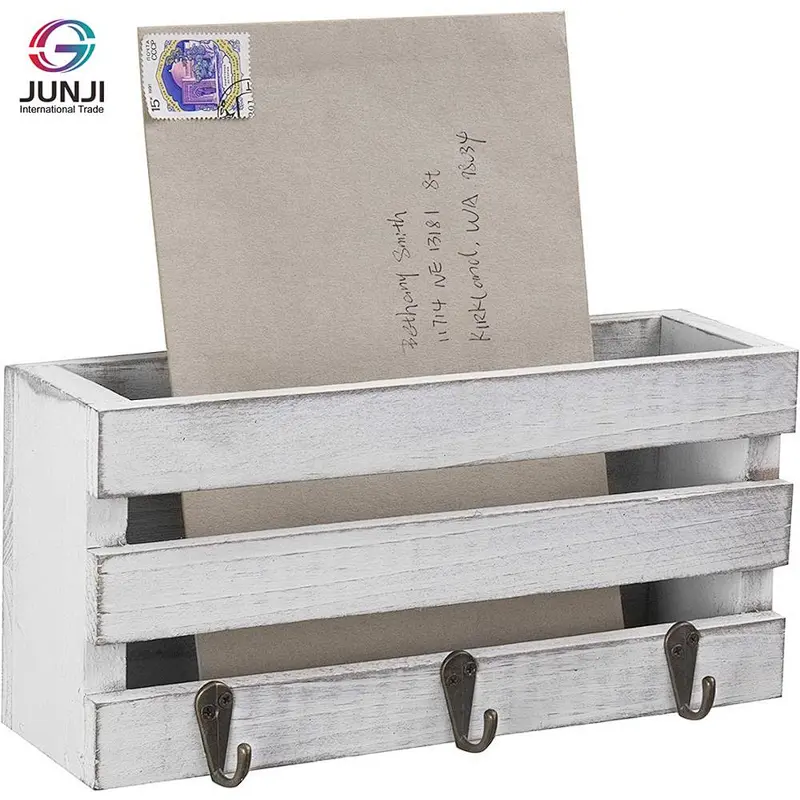 Rustic wood floating wall shelves wall mounted storage shelf key shelf wall