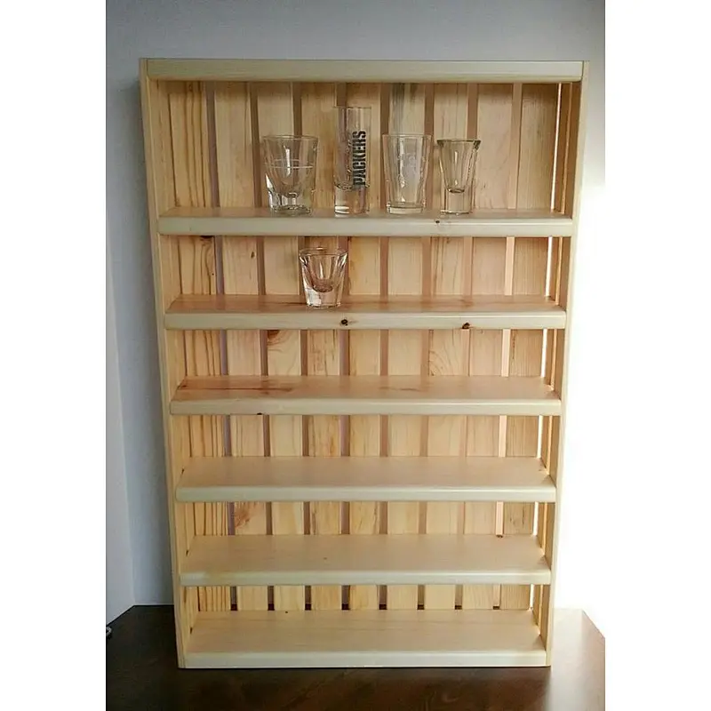 Style Spice Rack or Knick Knack Display Wall Hanging-White Wooden Crate