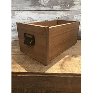 Decorative Storage Boxes - Vintage Design with Brass Handles - Convenient for Home & Office Use - Set of 5