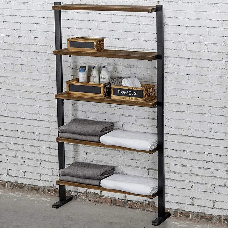 Rustic Burnt Wood Nesting Storage Fruit Crates with Chalkboard Front Panels Set of 3
