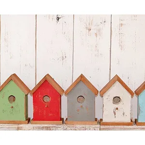 JUNJI Best Bird House Wood New Cedar Wooden Decorative Birdhouse Hanging Nest Rustic
