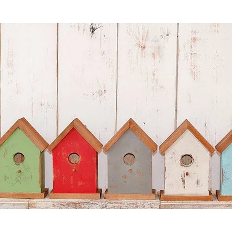 JUNJI Best Bird House Wood New Cedar Wooden Decorative Birdhouse Hanging Nest Rustic