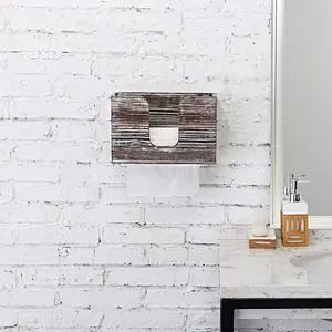 Torched Wood Wall-Mounted Paper Towel Dispenser