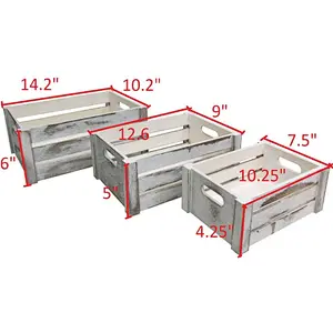 Wooden crate box shabby chic wooden crate wooden crates grey