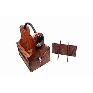 Personalized Wood Beer Caddy with Bottle Opener and Magnetic Bottle Cap Catcher. Handmade Rustic Wooden Six Pack Tote/Carrier