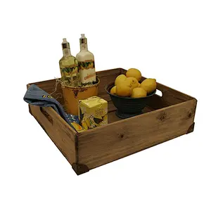 Natural Pine Wood Decorative Crates/Boxes, Set of 3 Custom Wooden Crates