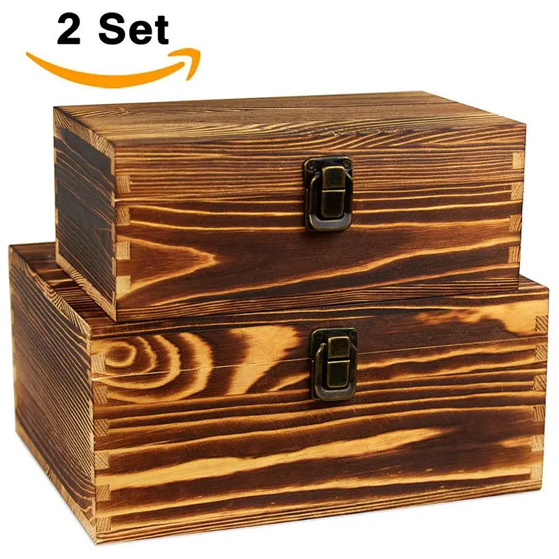 Decoration woodbox woodiness small adorn article interest collect souvenir cash to receive box lock key to cover