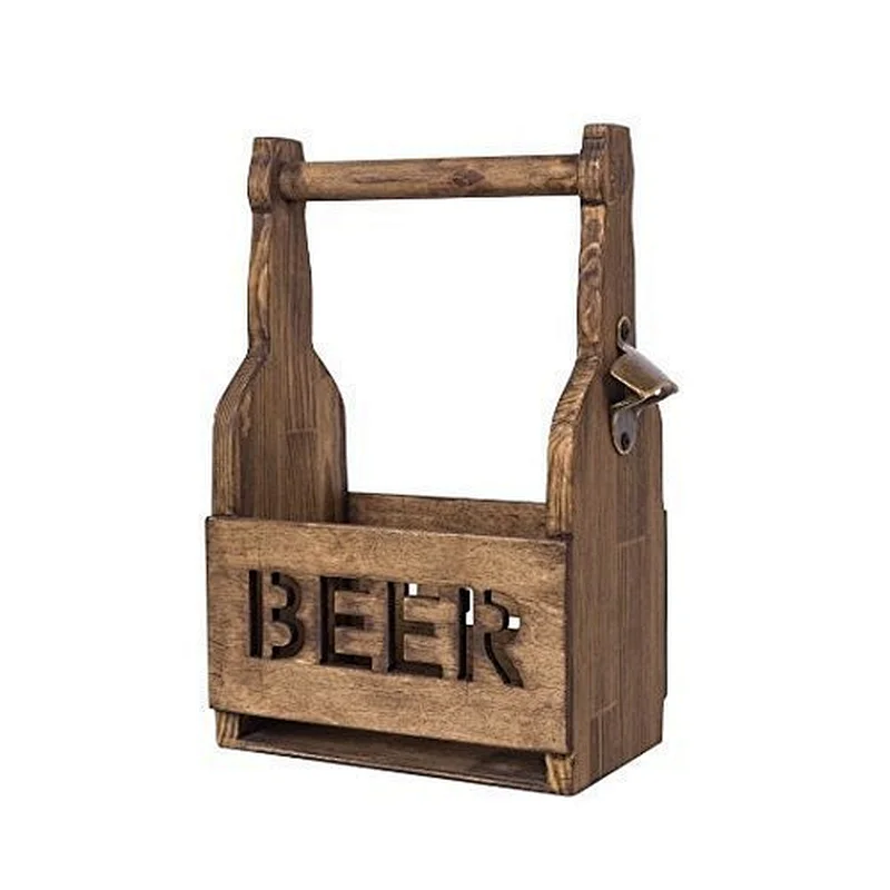 Rustic Wine Bottle carrier with handle for Party gift