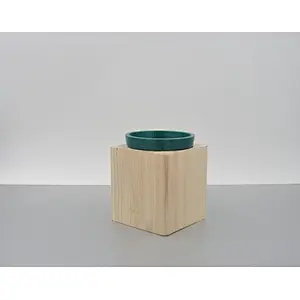 Wood cactus planter Succulent pot wooden planter box wooden flower vase planter with saucer