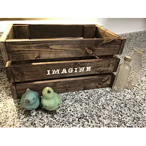 Custom Farmhouse Crate Box Distressed Repurposed Weathered wood crates unfinished wooden crates for fruits and vegetables