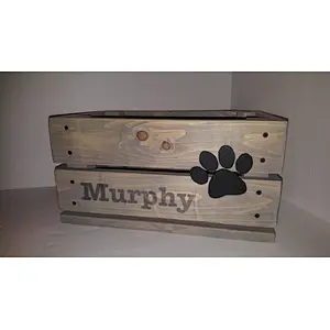 Rustic wooden storage crate box pet toy wooden boxs