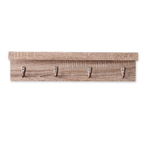 Wood Wall-Mount Shelf with Hook