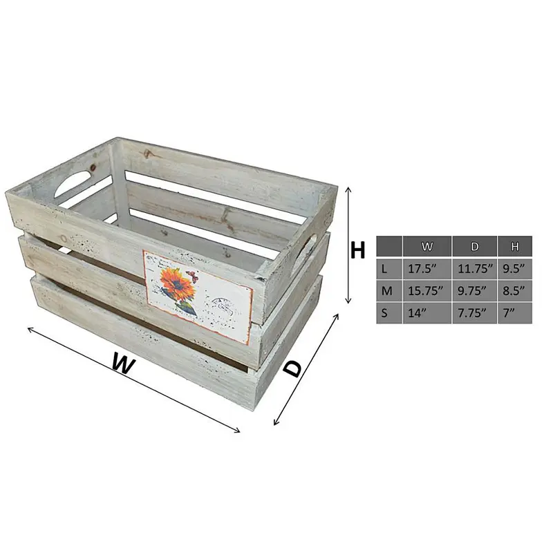 Decorative Wooden Crate 