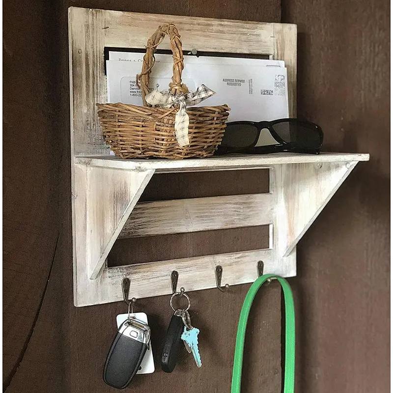 Rusticpersonalized customize   unfinished  home decorationwholesale cheaper big wall mounted bracket,organizer,fir wood