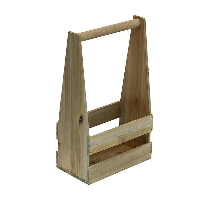 Crate Wine Carrier in Weathered Gray