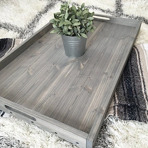 2019 New Rustic Wooden Ottoman Tray