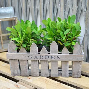 Wooden Flower Pot with Removable Metal Liner Deck Balcony Flower Planter Box