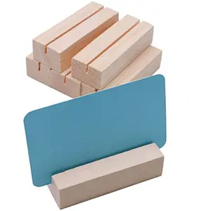Unfinished Wood Base Business Wooden Menu Holder Table Card Holder Postcard Photo Picture Display Stand