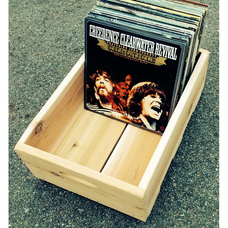 The Collector's Crate for  vinyl records wooden box