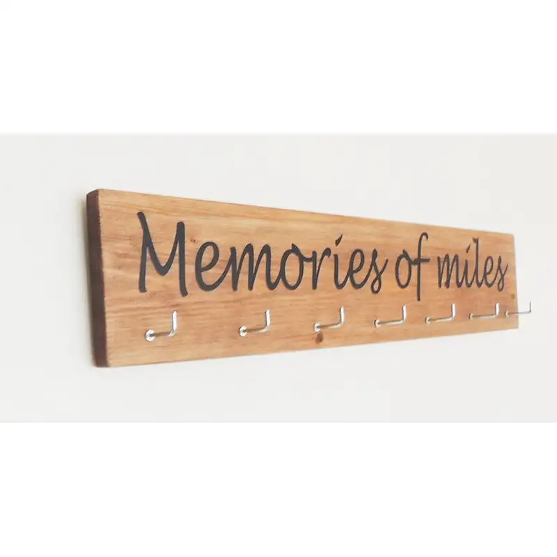 personalised  hanger, running display hook, medal storage wall,wooden hooks