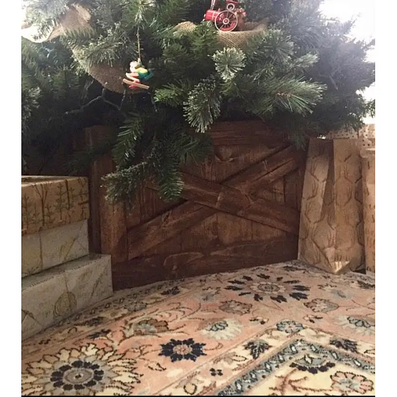 Wood Tree Skirt  Variation Farmhouse  Christmas Tree Box  Wood Tree Box