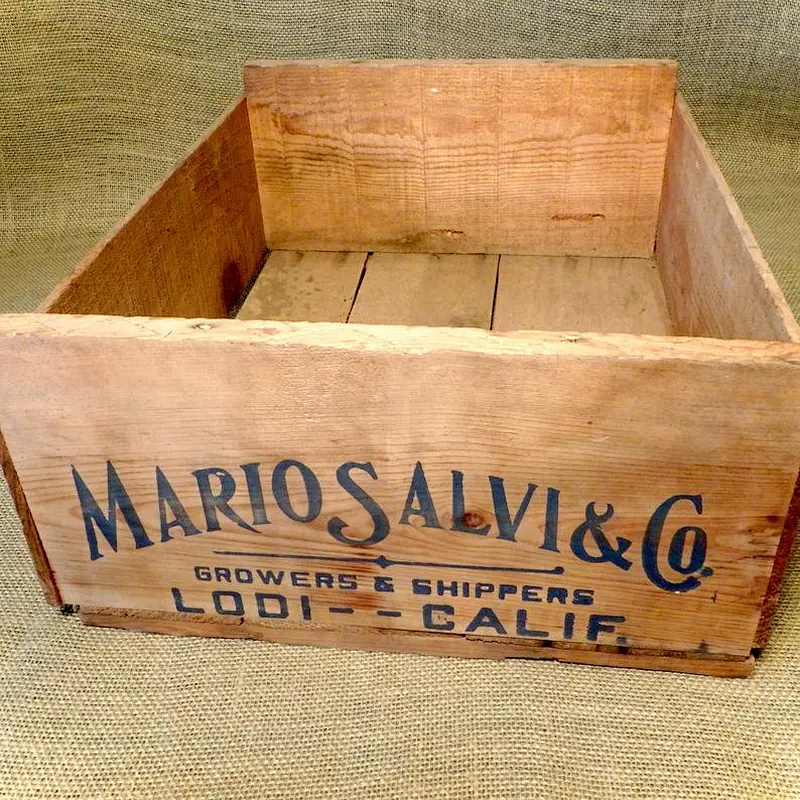 Vintage  Produce Santa Clara Growers wood box