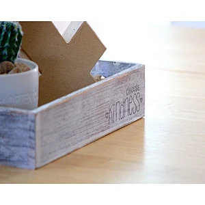 Handle Whitewashed Farmhouse Wood Tray Hand Lettered Table Decor Centerpiece