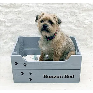 Personalised Pet Bed Crate  Wood Box