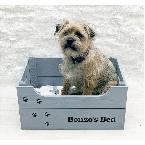 Personalised Pet Bed Crate  Wood Box