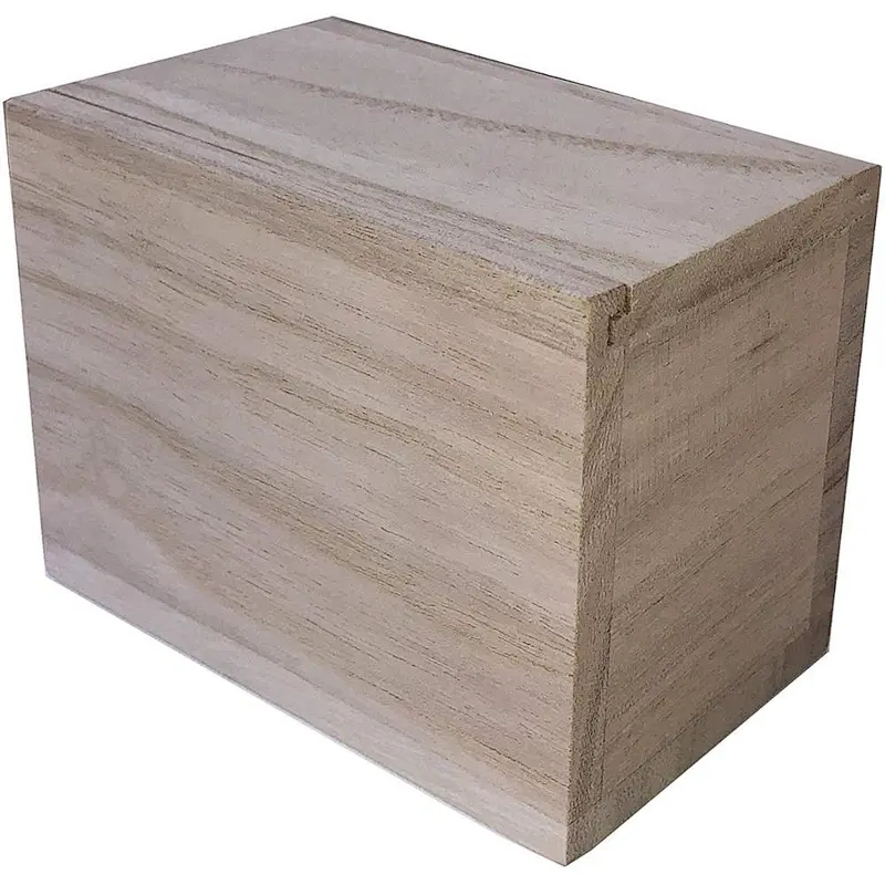 LWR Crafts Mini Wooden Box Sliding Lid DIY Unfinished 2020