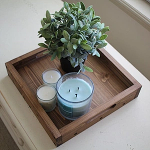 Rustic Wooden Ottoman Tray Wooden Tray Rustic Decor Farmhouse Decor Rustic Home Decor  For Serving Tray Coffee