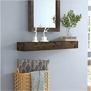 2020 Custom Wood Wall Oval Shelf wooden Wall mount shelf Wall mounted storage shelf