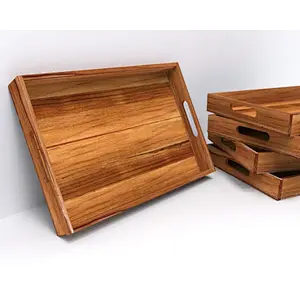 Nordic rustic handmade wooden  tray