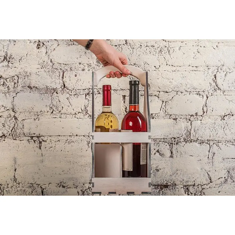 wooden box-Wine Caddy, Personalized wine caddy,   Wine Bottle tote, crate