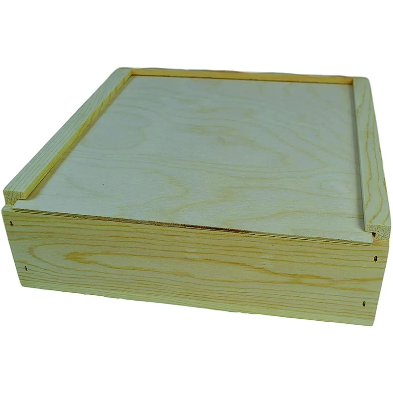 Home Storage Box Natural Wooden Box With Lid Golden Lock Postcard Organizer Handmade Craft Jewelry Case