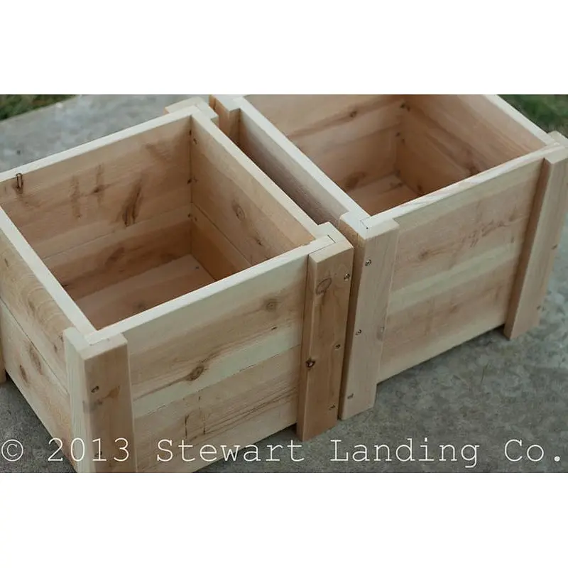 Brown Wooden Planter BoxCedar Planter Box for your Organic Garden -