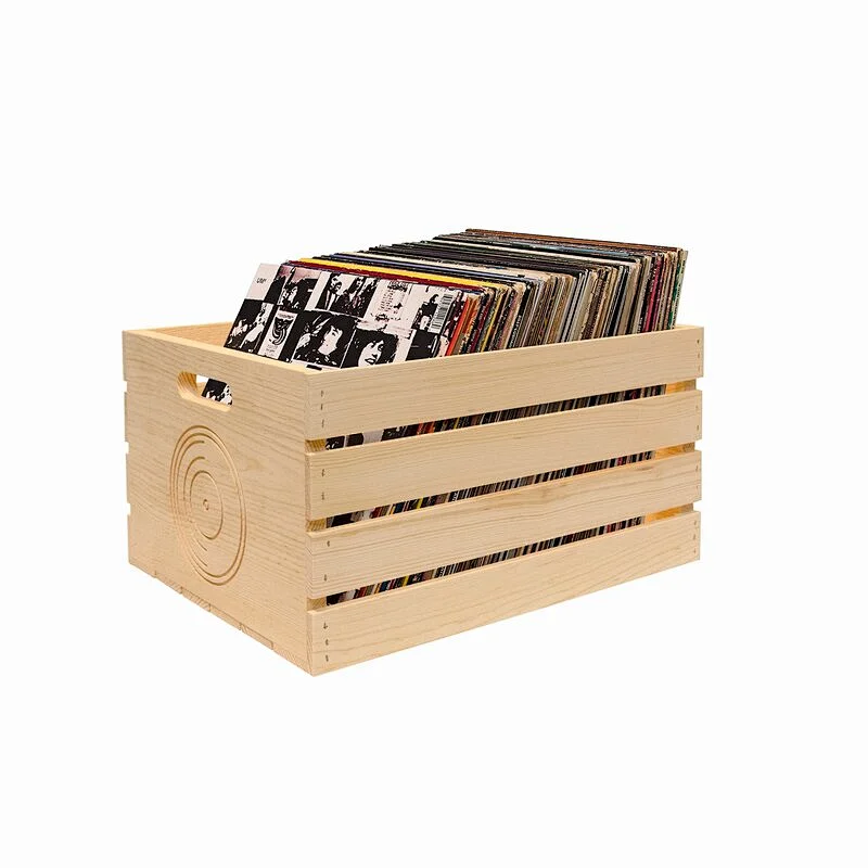 Customized Sound Stash  Record  Vinyl Organizer book holder Storage Solid Wood Crate wooden box