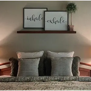 shelf wall floating- Wood Wall Shelf - floating wall shelves set of 3 rustic wood