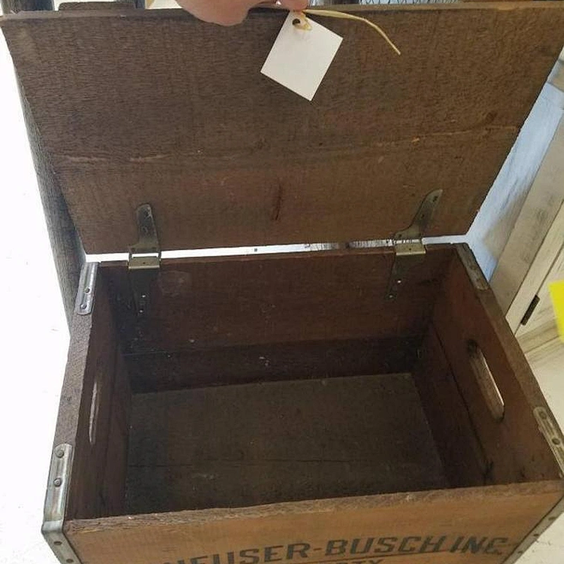 Awesome vintage Budweiser Commemorative beer crate box wooden box for packing beer Wood Boxes Handmade Crate Wooden Boxes